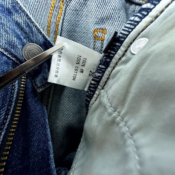 Zuccos Vintage 1992 Women's High Rise Flare Jeans 100% Cotton Blue Size 26 - Picture 5 of 10